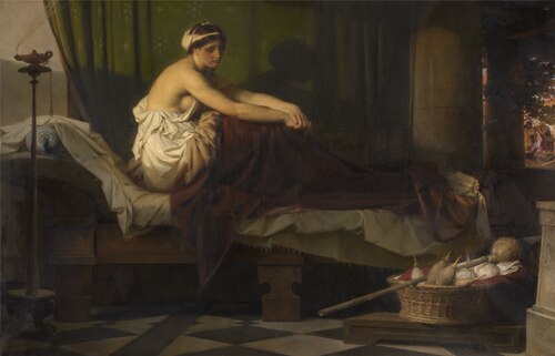 The Awakened Penelope Waits for the Return of Ulysses, 1877, Eduard Bendemann