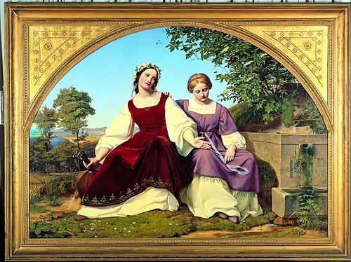 Two Girls at the Well, 1833, Eduard Bendemann