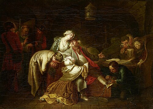 Jean Calas' Farewell to his Family, 1765, Daniel Chodowiecki