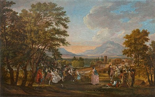Menuet dans le parc., 1760, Daniel Chodowiecki