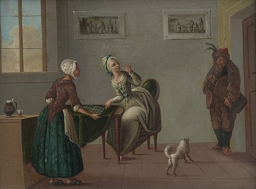 Veštenie z karát (Canasta), 1800, Daniel Chodowiecki