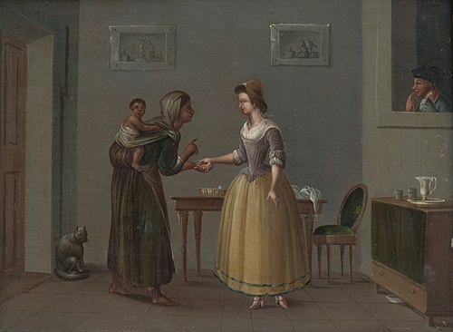Veštenie z dlane, 1800, Daniel Chodowiecki