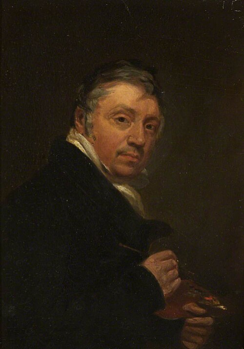 Self Portrait at Easel, , Nathan Cooper Branwhite
