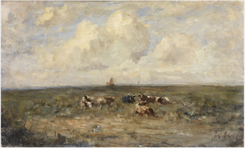 Cattle at Rest in a Field near the Sea, , Nathaniel Hone the Younger