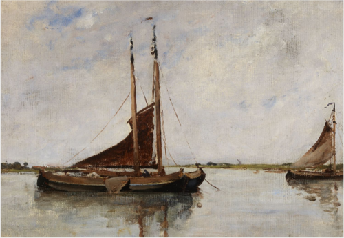Boats with Brown Sails, , Nathaniel Hone the Younger