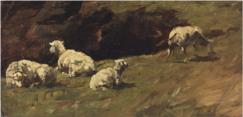 Sheep Resting, a Cow Grazing, , Nathaniel Hone the Younger