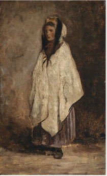 A Girl in a White Shawl, 1857, Nathaniel Hone the Younger