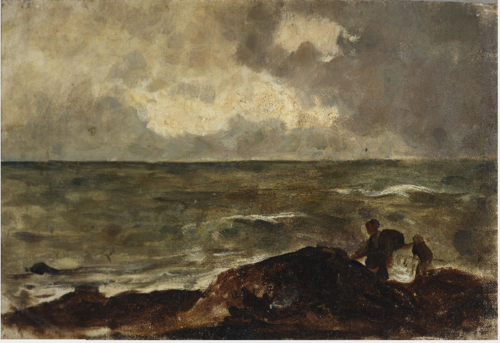 A Rocky Coast, with Kelp Gatherers, , Nathaniel Hone the Younger