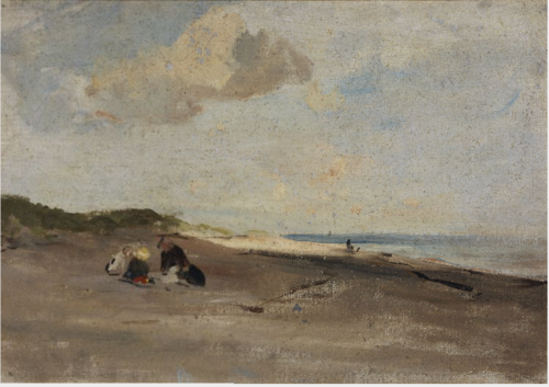 A Sandy Shore with Figures, , Nathaniel Hone the Younger