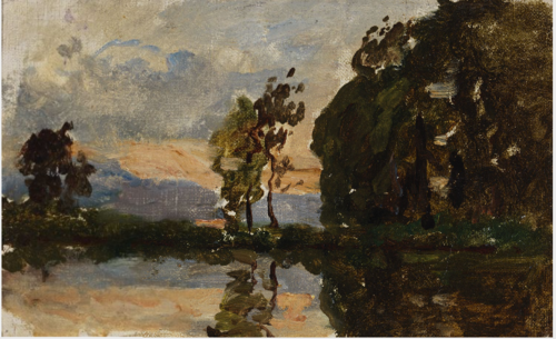Trees by the Water, Sunset, , Nathaniel Hone the Younger