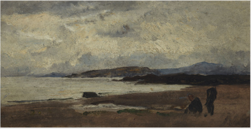 A Cloudy Day, a Seashore with Figures, , Nathaniel Hone the Younger