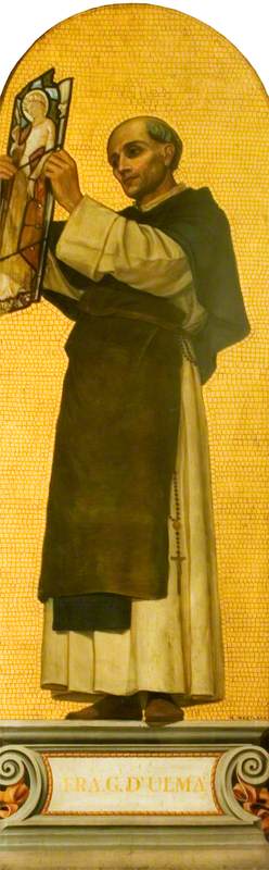 Fra Giacomo da Ulma (design for a mosaic in the Victoria and Albert Museum), 1868, Nathaniel Westlake