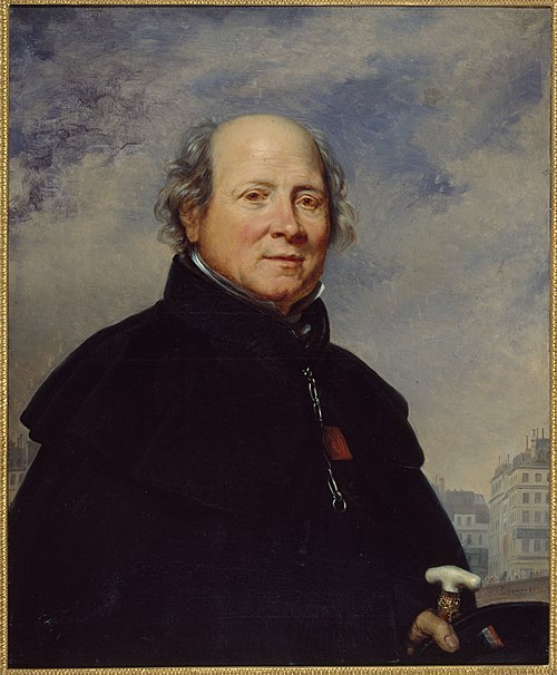 Portrait d'Edme Champion, dit l'"homme au petit manteau bleu" (1764-1852), philanthrope, 1831, Charles de Steuben