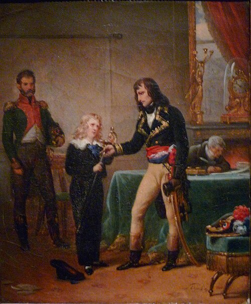 Le général Bonaparte remettant au jeune Eugène de Beauharnais l'épée de son père, , Charles de Steuben