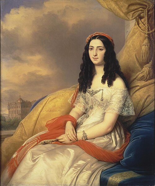 Portrait of Countess d'Ash, 1844, Charles de Steuben