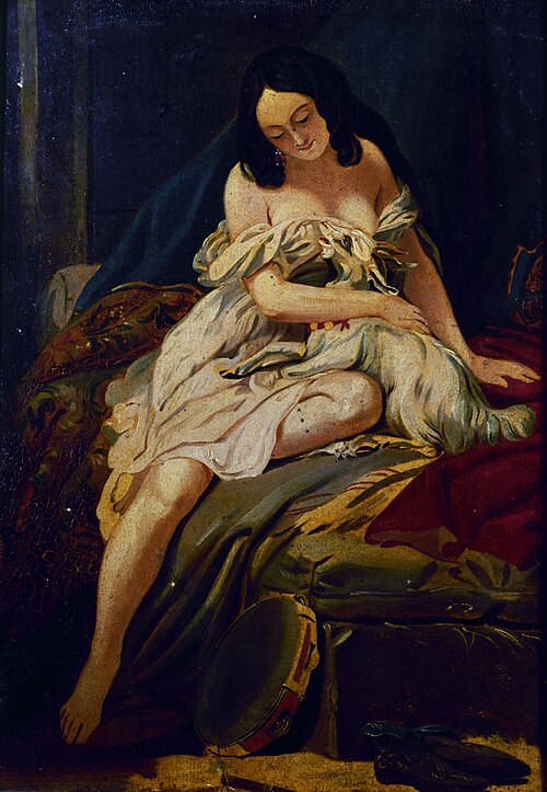 Esquisse pour le tableau "La Esmeralda et sa chèvre", 1839, Charles de Steuben
