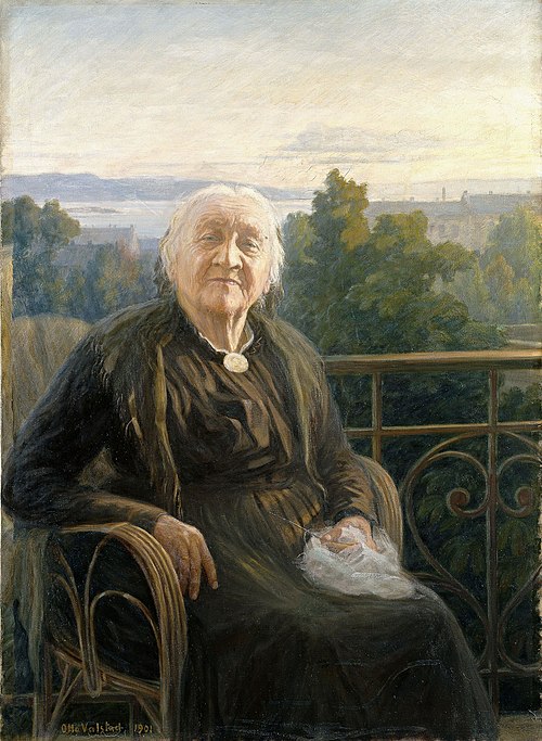 Portrait of Mrs Lina Bruun, 1901, Otto Valstad