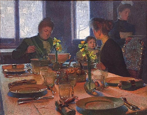 At the Lunch Table, 1901, Carl Moll