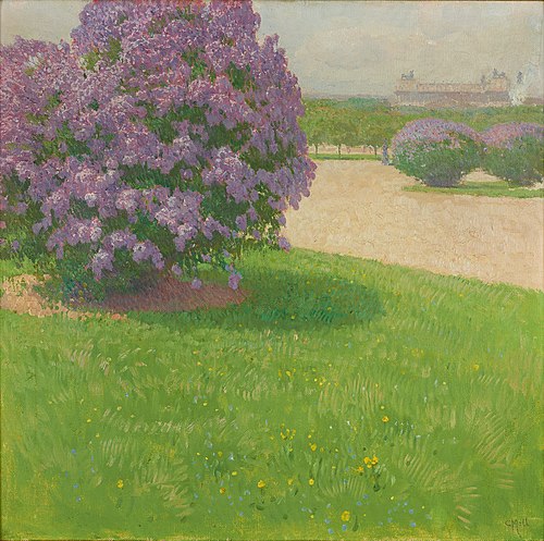 Heldenplatz mit Flieder, 1900, Carl Moll