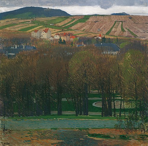 Blick von Heiligenstadt auf den Nußberg, 1905, Carl Moll