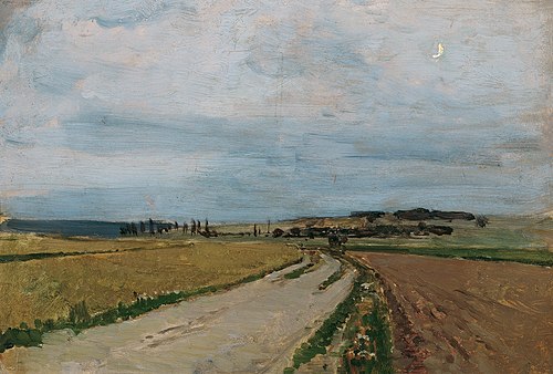 Stimmungsstudie Abend, Michelhausen (Plankenberg), 1888, Carl Moll