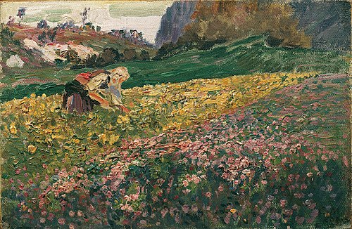 Figur in Landschaft, 1909, Carl Moll