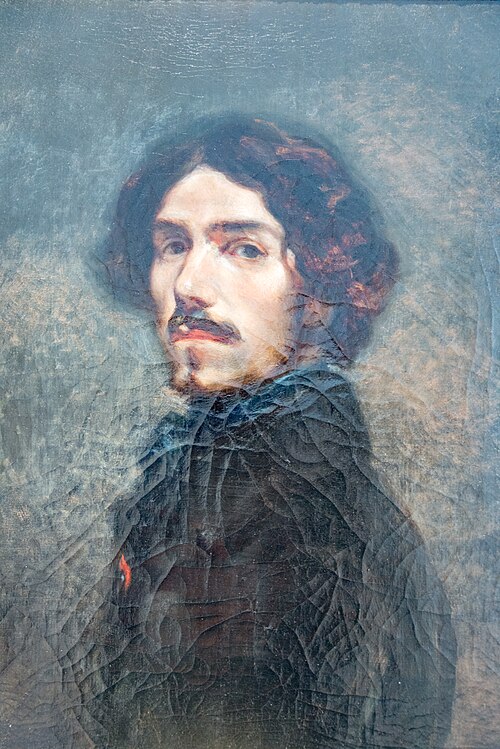 Portrait de Delacroix d'après son Autoportrait des Offices, 1846, Hippolyte Charles Gaultron