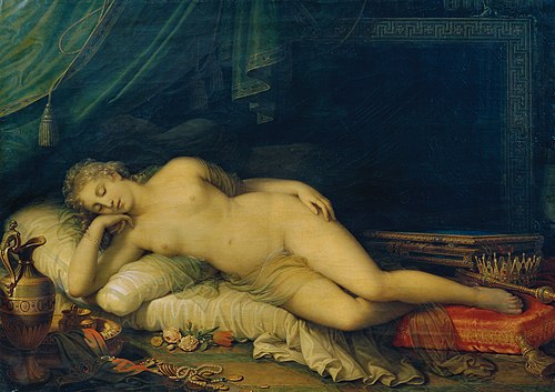 Venus, auf einem Ruhebett schlafend, 1826, Johann Baptist von Lampi the Younger