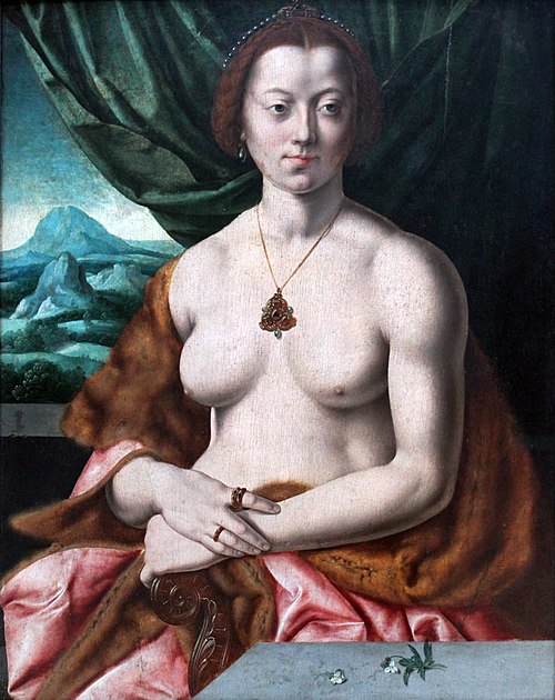 Portrait of a semi-nude woman, 1535, Bartholomaeus Bruyn le Vieux