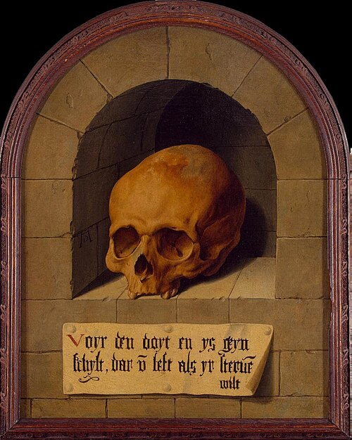 Skull in a Niche, 1550, Bartholomaeus Bruyn le Vieux