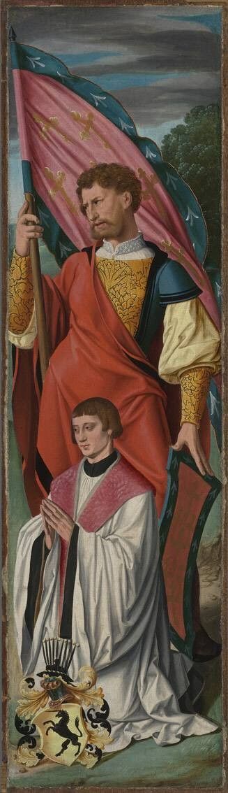 Beweinungsaltar: Ein Heiliger mit dem Stifter Bernhard (?) von Huchtenbroich, 1531, Bartholomaeus Bruyn le Vieux