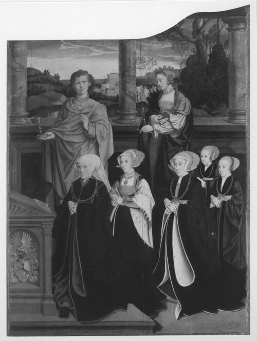 Siegen Altar: Saints with female founders, 1540, Bartholomaeus Bruyn le Vieux