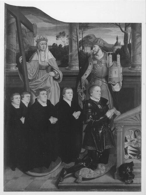 Siegen Altar: Saints with male founders, 1540, Bartholomaeus Bruyn le Vieux