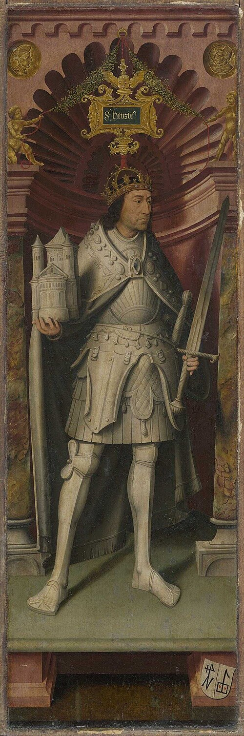 Kreuzigungsaltar: Kaiser Heinrich II. der Heilige, , Bartholomaeus Bruyn le Vieux