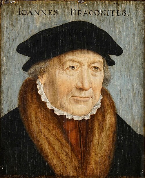 Portrait of Johannes Draconites, , Bartholomaeus Bruyn le Vieux