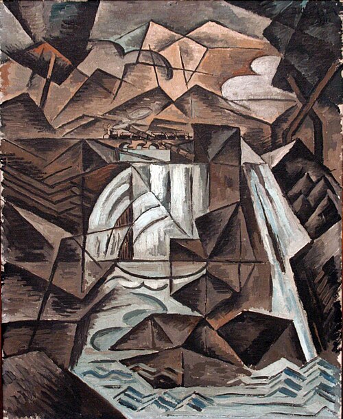 Cascade dans les Alpes, 1912, Bohumil Kubišta
