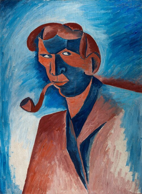 Smoker (Self-Portrait), 1910, Bohumil Kubišta