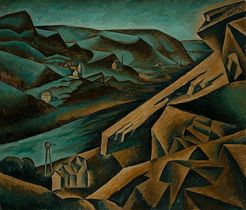 Quarry in Braník, 1910, Bohumil Kubišta