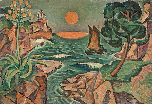 Sunset over the Adriatic, 1917, Bohumil Kubišta
