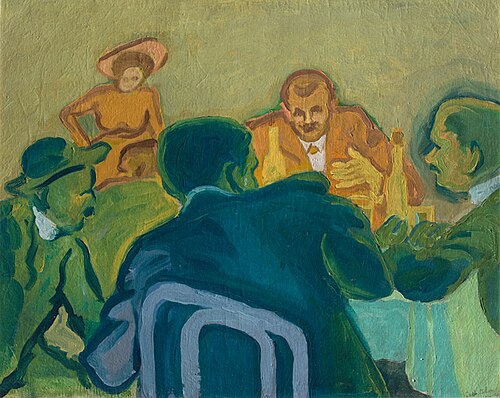 Players, 1909, Bohumil Kubišta
