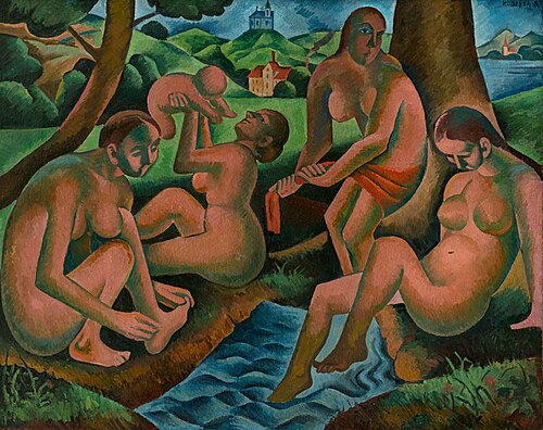 Women Bathing, 1911, Bohumil Kubišta
