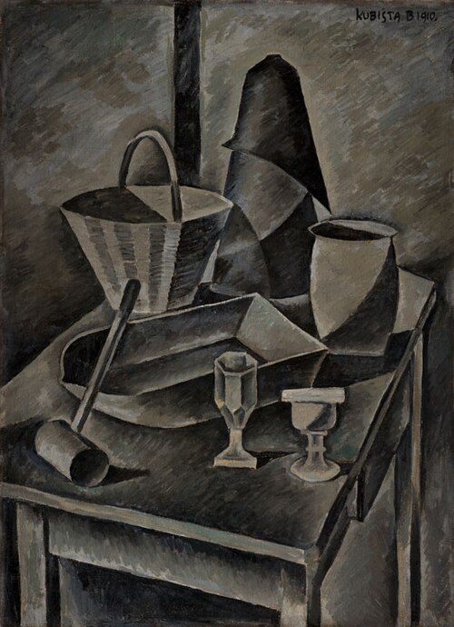 Kitchen Still Life (Still Life with Sugar Cone), 1910, Bohumil Kubišta