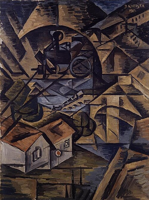 Train in the Mountains (Tunnel), 1913, Bohumil Kubišta