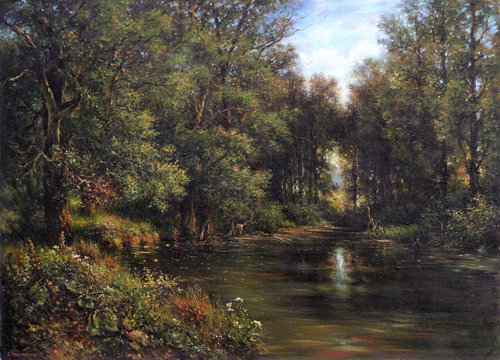 Пруд в парке, 1874, Lev Lvovitch Kamenev