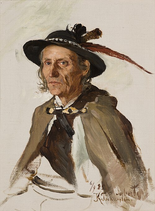 Portrait of Sabała, 1885, Casimir Pochwalski