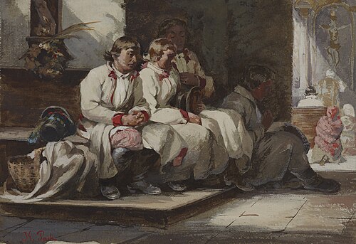 In the Church Porch, , Casimir Pochwalski