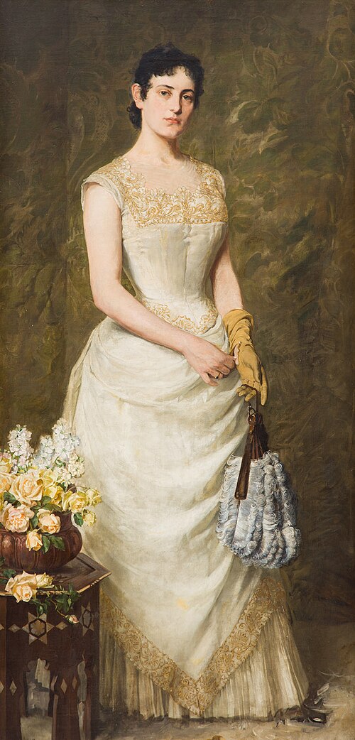 Portrait of artist's wife Zofia Szarska, 1888, Casimir Pochwalski