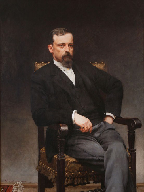 Portrait of Henryk Sienkiewicz., 1890, Casimir Pochwalski