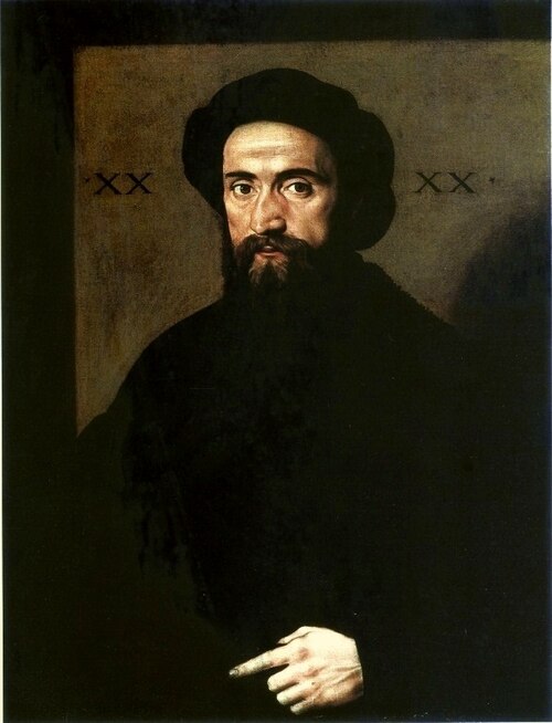 Portrait of a bearded man, 1540, Georg Pencz