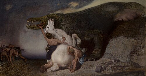 Dragons and Beasts (Fighting the Monster), 1902, Rudolf Jettmar